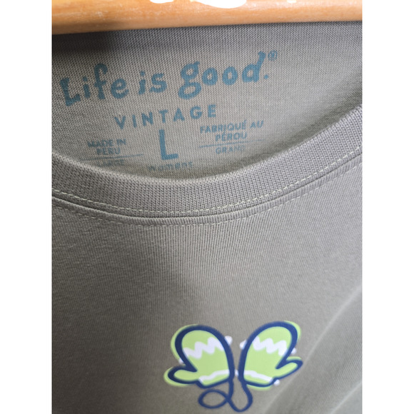 Life is good Vintage Mittens Long Sleeve  Large - Picture 2 of 3